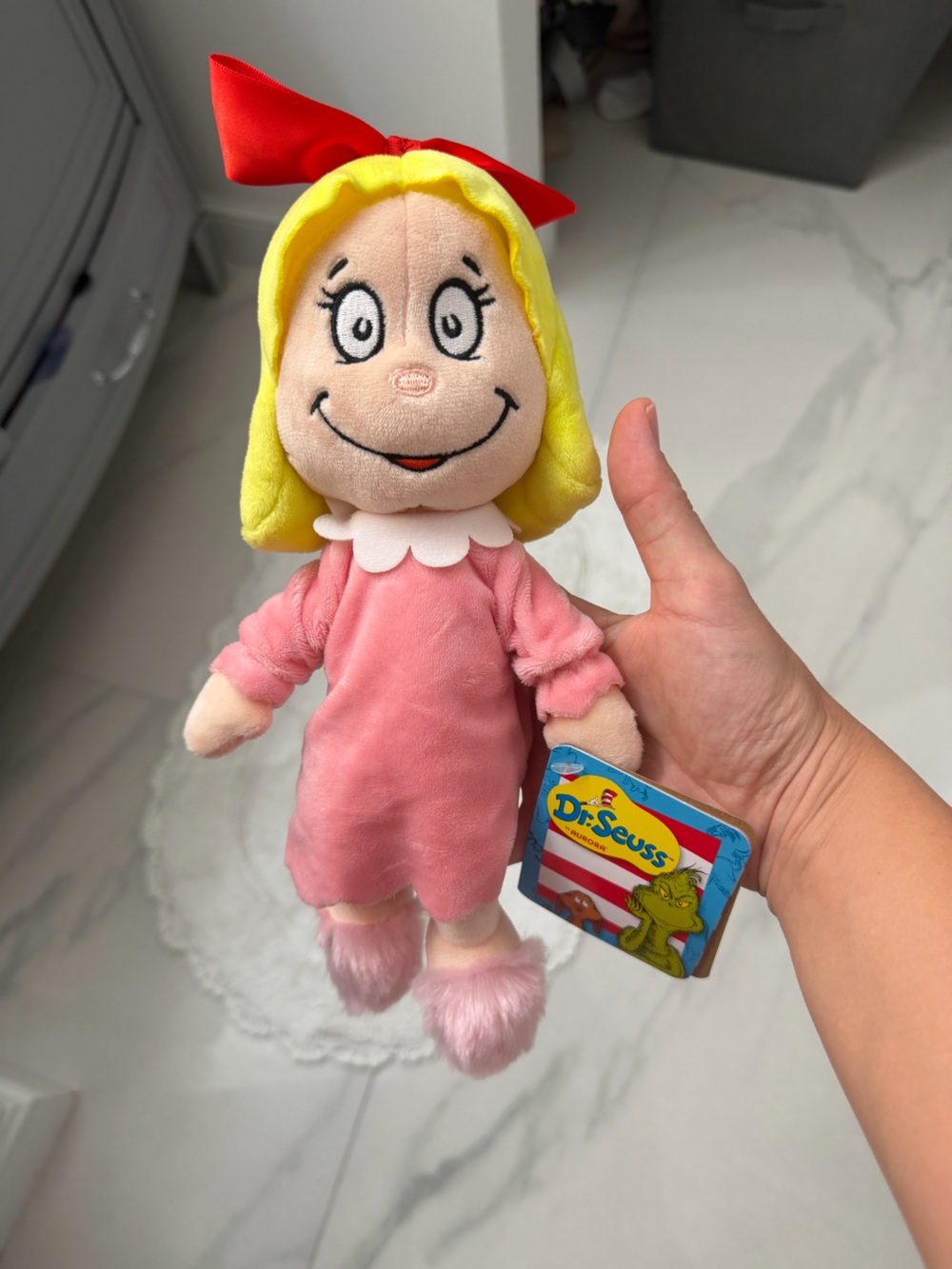 Dr. Seuss Pink Pajama Girl Plush with Yellow Hair